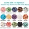 1888 Pieces Natural Chip Stone Beads About 500g Irregular Gemstones Healing Crystal Loose Rocks Bead Hole Drilled DIY for Bracelet Jewelry Making Crafting (5-8mm, 15 Color Mix-S1)